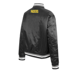 NFL GREEN BAY PACKERS SCRIPT TAIL BLOUSON EN SATIN POUR FEMME (NOIR)