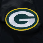 NFL GREEN BAY PACKERS SCRIPT TAIL BLOUSON EN SATIN POUR FEMME (NOIR)
