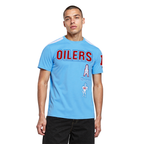 NFL HOUSTON OILERS RETRO CLASSIC T-SHIRT À RAYURES POUR HOMME (BLEU UNIVERSITÉ)