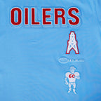 NFL HOUSTON OILERS RETRO CLASSIC T-SHIRT À RAYURES POUR HOMME (BLEU UNIVERSITÉ)