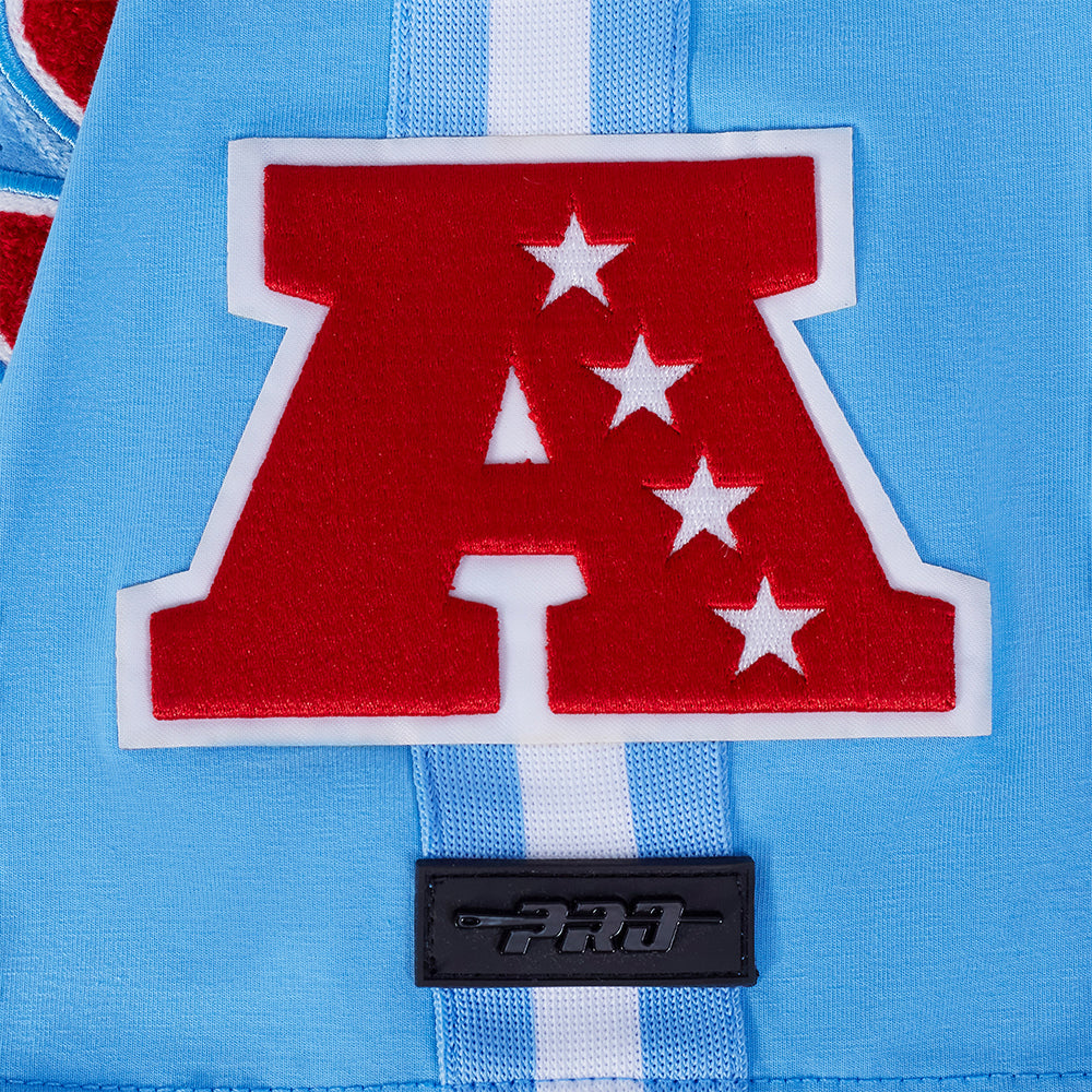 NFL HOUSTON OILERS RETRO CLASSIC T-SHIRT À RAYURES POUR HOMME (BLEU UNIVERSITÉ)