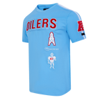 NFL HOUSTON OILERS RETRO CLASSIC T-SHIRT À RAYURES POUR HOMME (BLEU UNIVERSITÉ)