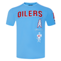 NFL HOUSTON OILERS RETRO CLASSIC T-SHIRT À RAYURES POUR HOMME (BLEU UNIVERSITÉ)
