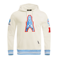 NFL HOUSTON OILERS RETRO CLASSIC MEN'S PULLOVER HOODIE (EGGSHELL/ UNIVERSITY BLUE)