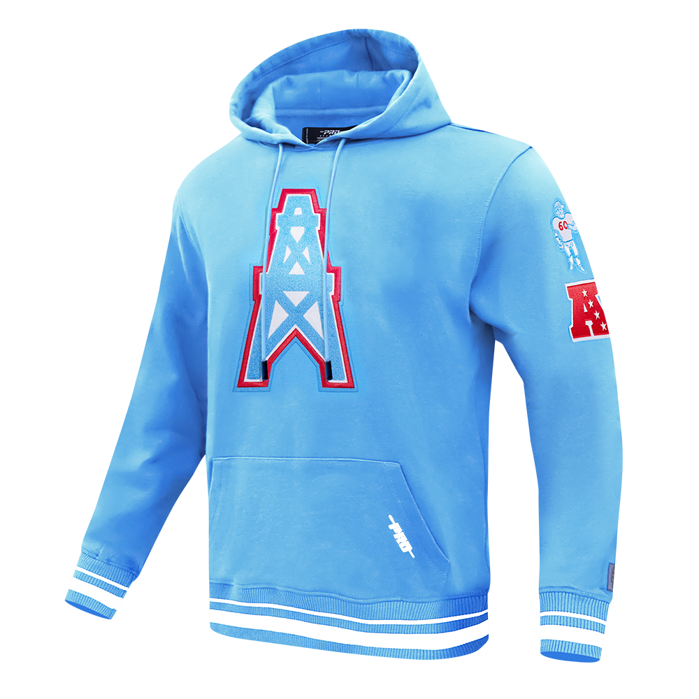 NFL HOUSTON OILERS RETRO CLASSIC CHANDAIL À CAPUCHON POUR HOMME (BLEU UNIVERSITÉ)