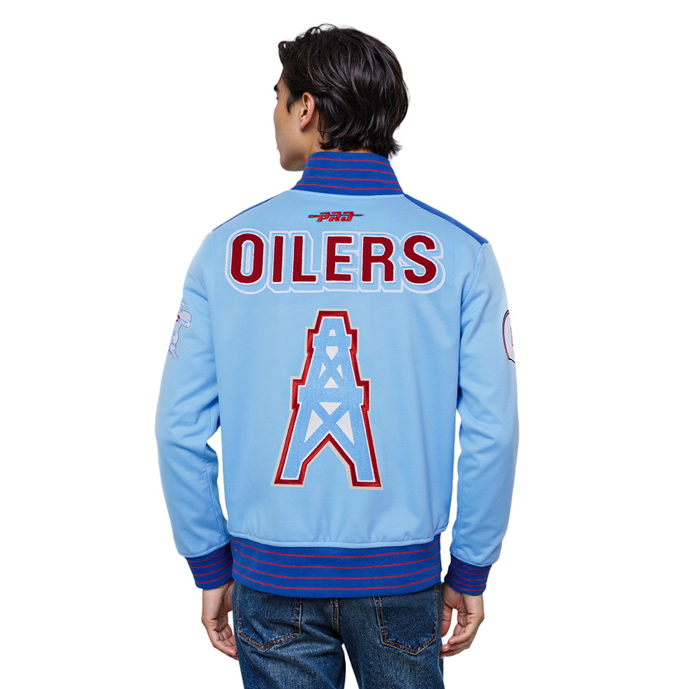 NFL HOUSTON OILERS PRO GAME DAY RETRO JACKET (UNI BLUE/ ROYAL BLUE/ RED)