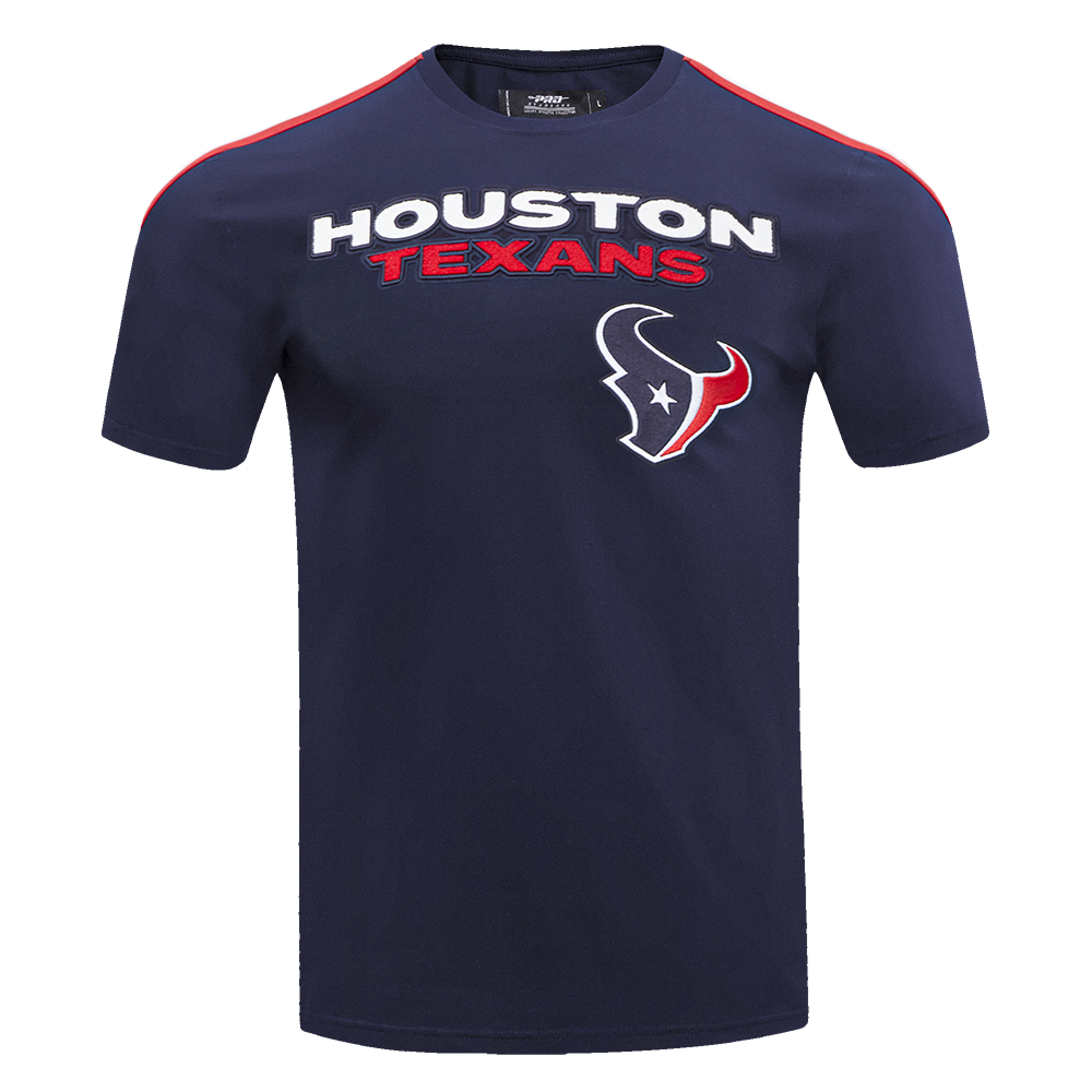 NFL HOUSTON TEXANS T-SHIRT RAYÉ EN JERSEY SIMPLE BLEU PRINCIPAL POUR HOMME (MARINE MINUIT/ROUGE)