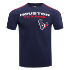 NFL HOUSTON TEXANS T-SHIRT RAYÉ EN JERSEY SIMPLE BLEU PRINCIPAL POUR HOMME (MARINE MINUIT/ROUGE)
