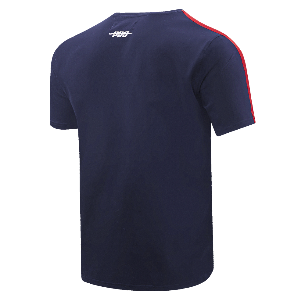 NFL HOUSTON TEXANS T-SHIRT RAYÉ EN JERSEY SIMPLE BLEU PRINCIPAL POUR HOMME (MARINE MINUIT/ROUGE)