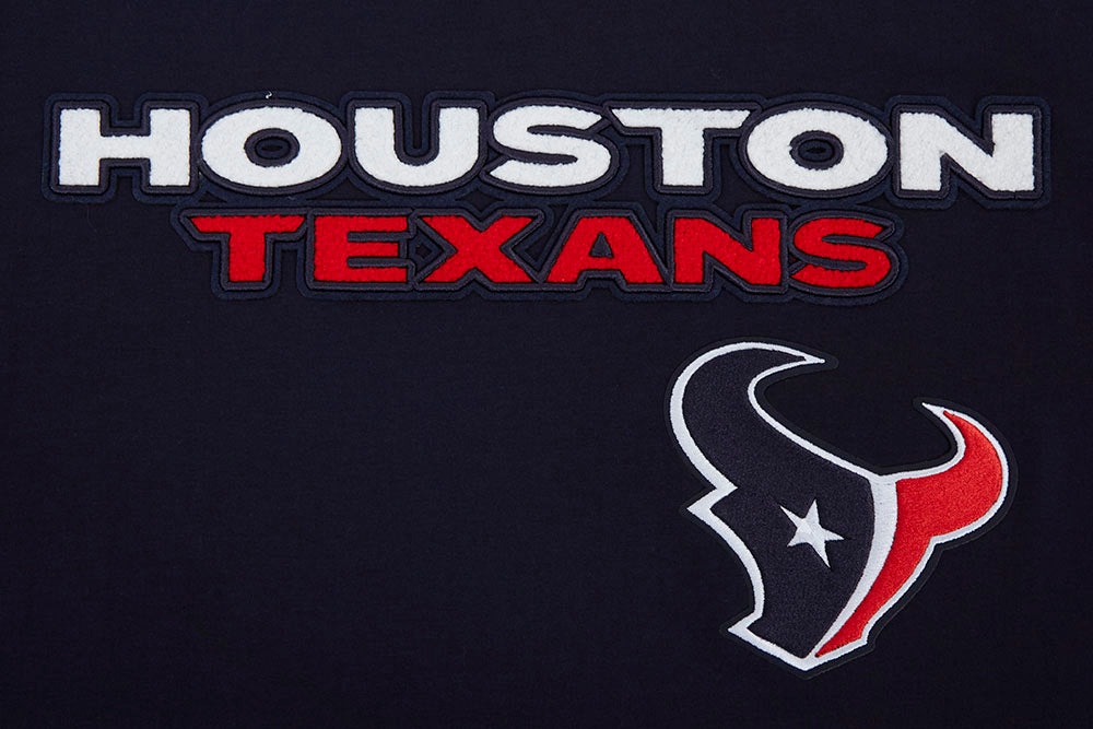 NFL HOUSTON TEXANS PRIMARY BLUE M SJ STRIPED TEE (MIDNIGHT NAVY/RED)
