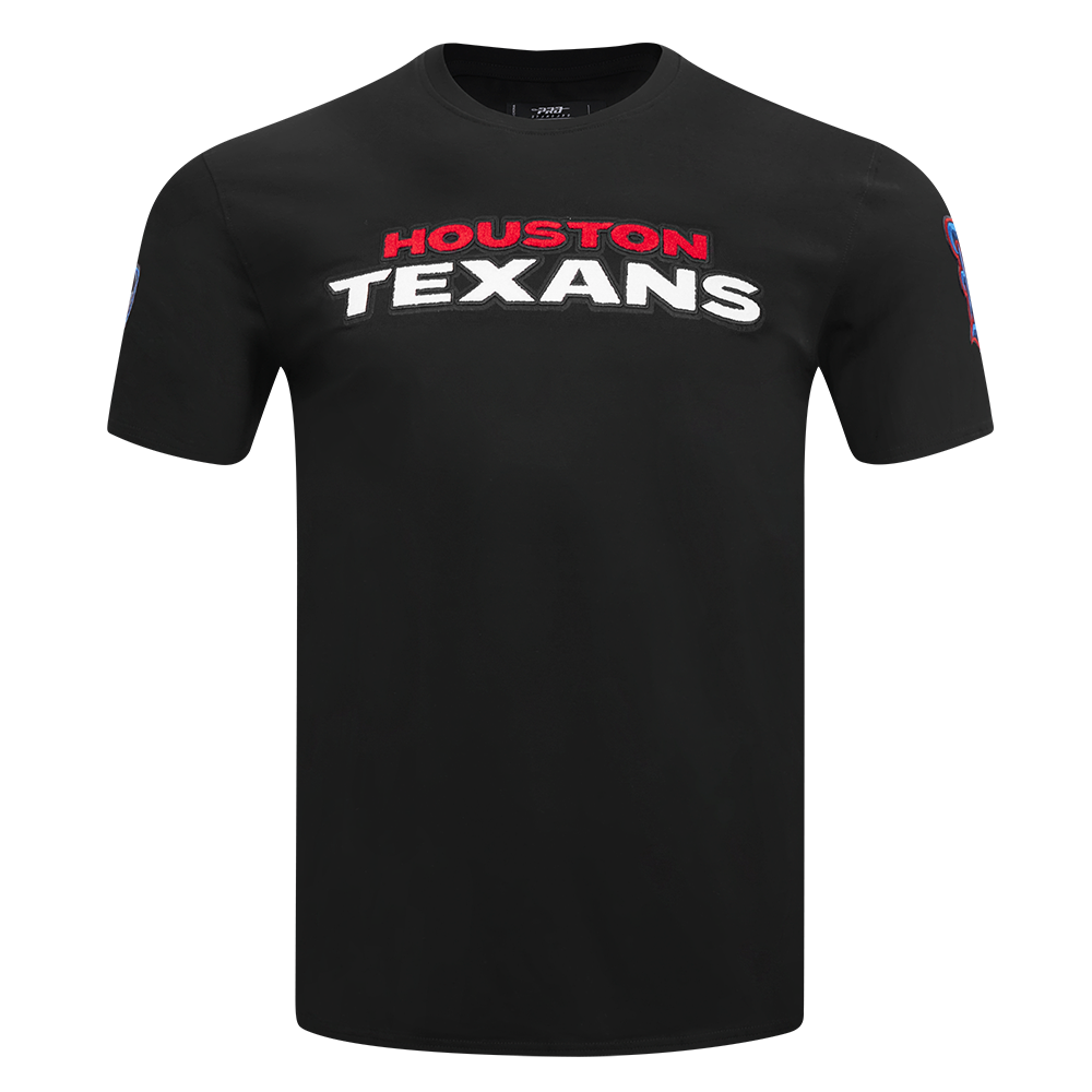 NFL HOUSTON TEXANS CLASSIC CHENILLE T-SHIRT POUR HOMME (NOIR)