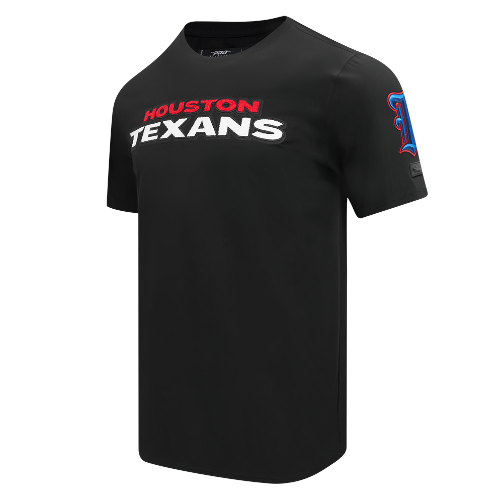 NFL HOUSTON TEXANS CLASSIC CHENILLE MEN'S   TEE (BLACK)