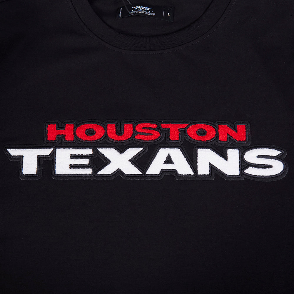 NFL HOUSTON TEXANS CLASSIC CHENILLE T-SHIRT POUR HOMME (NOIR)