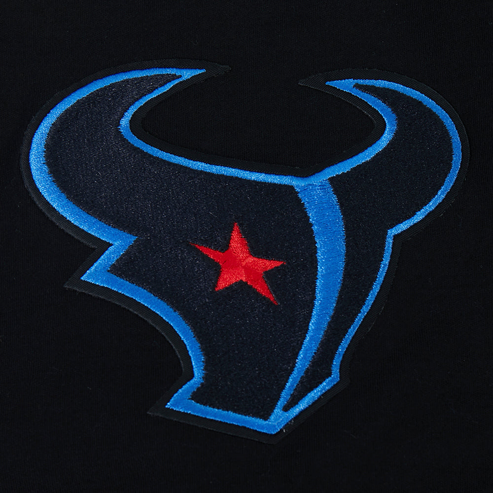 NFL HOUSTON TEXANS CLASSIC CHENILLE T-SHIRT POUR HOMME (NOIR)