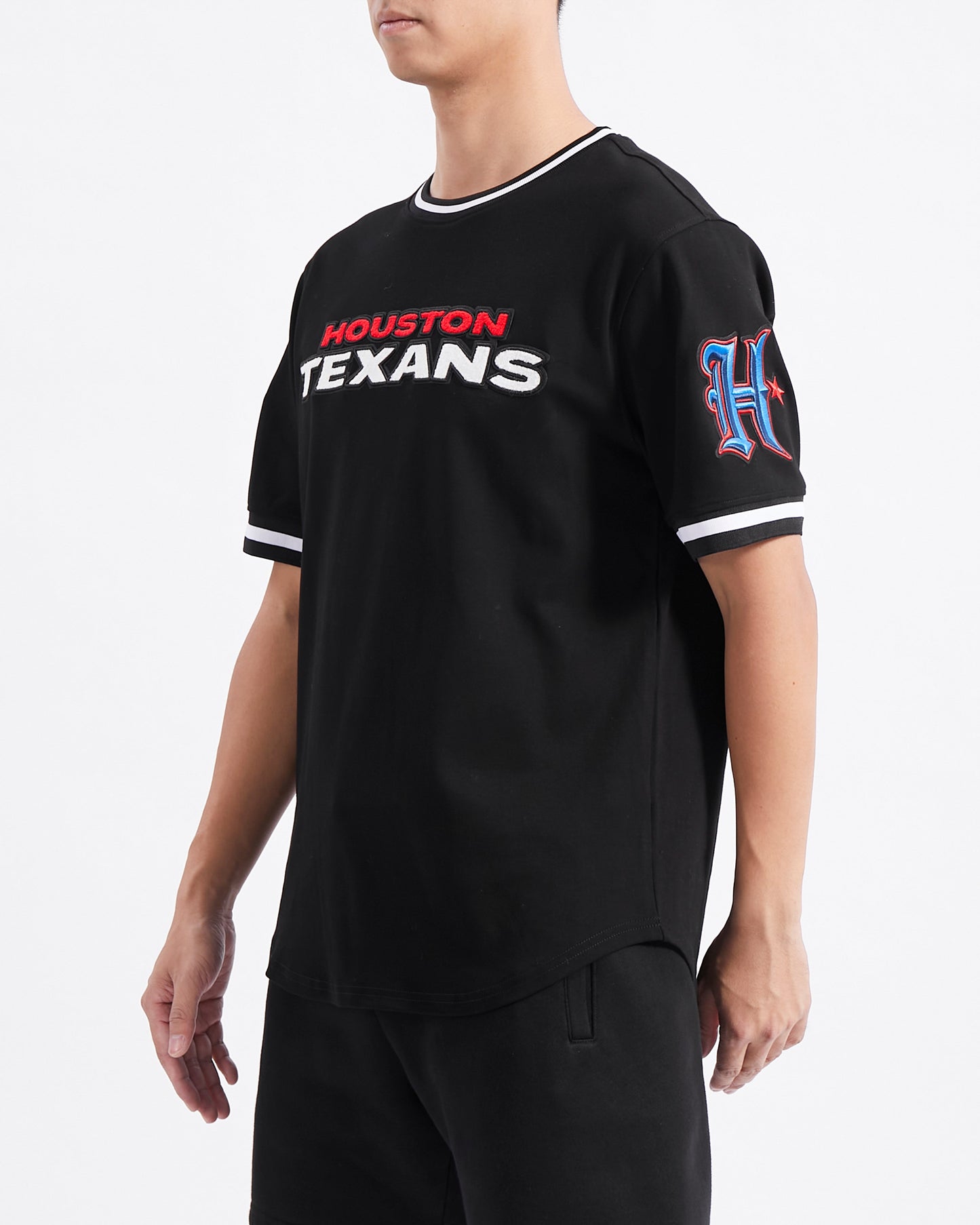 NFL HOUSTON TEXANS CLASSIC CHENILLE MEN'S TEE (BLACK)