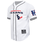 NFL HOUSTON TEXANS CLASSIC MESH CHEMISE BOUTONNÉE POUR HOMME (BLANC/NOIR/BLANC)