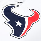 NFL HOUSTON TEXANS CLASSIC MESH CHEMISE BOUTONNÉE POUR HOMME (BLANC/NOIR/BLANC)