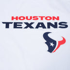 NFL HOUSTON TEXANS CLASSIC MESH T-SHIRT EN JERSEY SIMPLE À RAYURES POUR HOMME (BLANC/NOIR)
