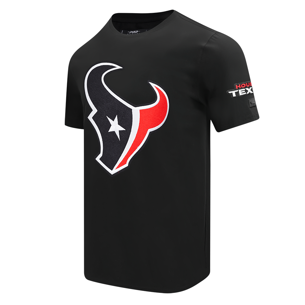 NFL HOUSTON TEXANS MASH UP T-SHIRT CLASSIQUE EN JERSEY SIMPLE POUR HOMME (NOIR)