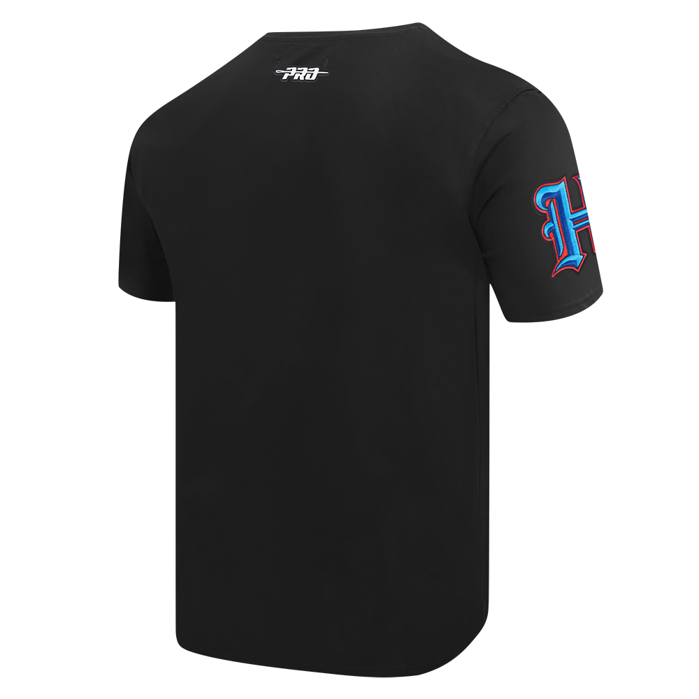 NFL HOUSTON TEXANS MASH UP T-SHIRT CLASSIQUE EN JERSEY SIMPLE POUR HOMME (NOIR)