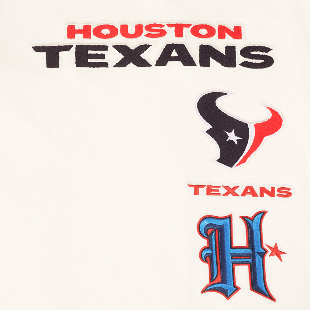 NFL HOUSTON TEXANS RETRO CLASSICS MEN'S DK TEE (EGGSHELL/ BLACK)