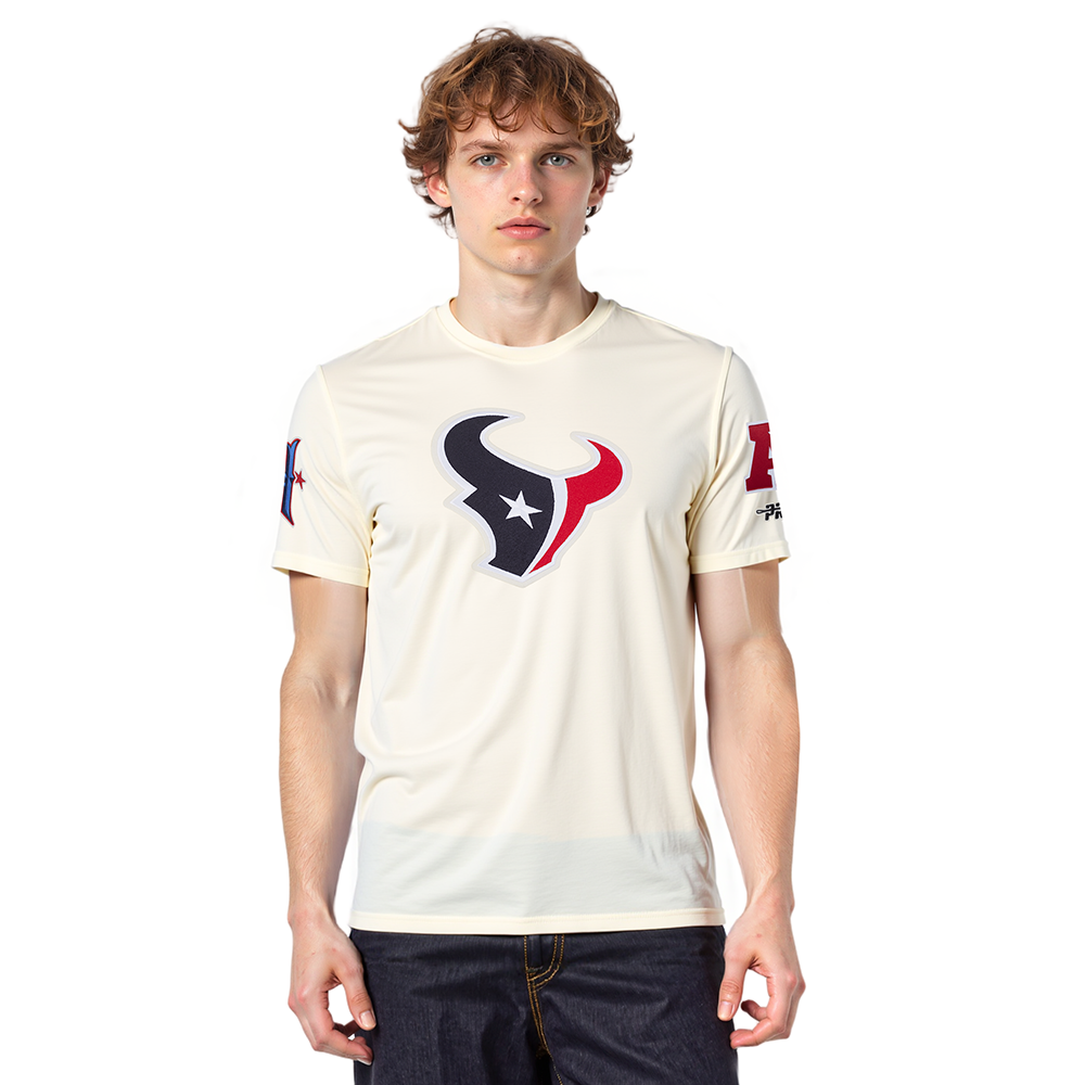 NFL HOUSTON TEXANS RETRO CLASSICS T-SHIRT EN JERSEY SIMPLE POUR HOMME (COQUILLE D'ŒUF)