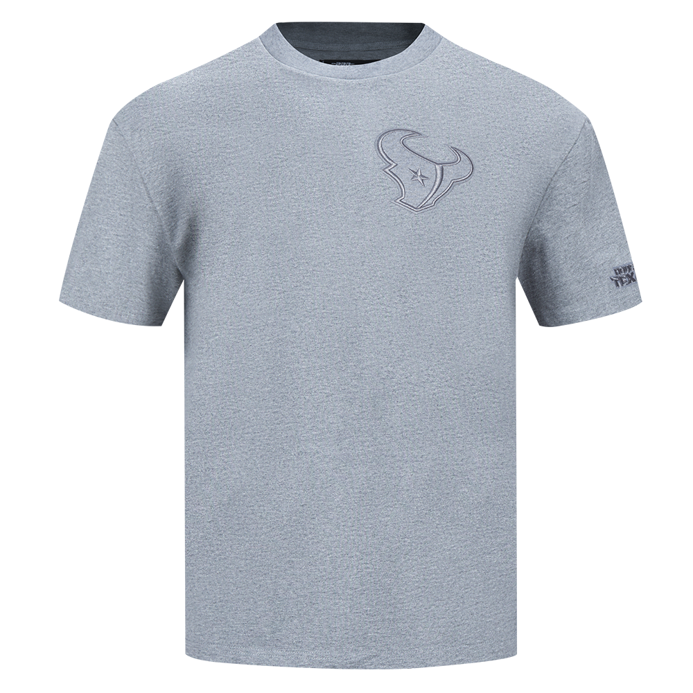 NFL HOUSTON TEXANS NEUTRAL T-SHIRT EN JERSEY DE COTON À ÉPAULES TOMBANTES POUR HOMME (GRIS CHINÉ FONCÉ)