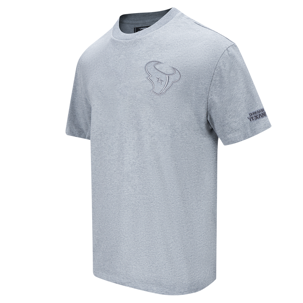 NFL HOUSTON TEXANS NEUTRAL T-SHIRT EN JERSEY DE COTON À ÉPAULES TOMBANTES POUR HOMME (GRIS CHINÉ FONCÉ)