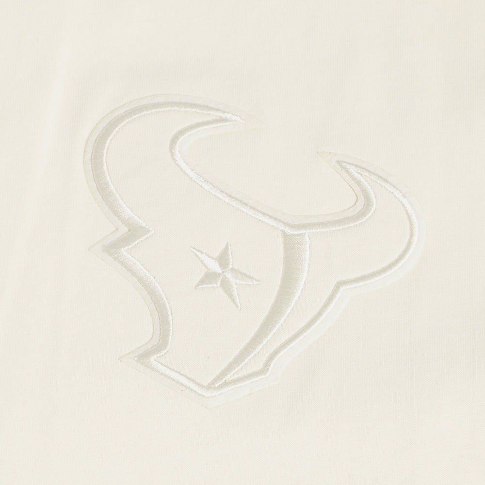 NFL HOUSTON TEXANS NEUTRAL MEN'S COTTON JERSEY DROP SHOULDER TEE (EGGSHELL)