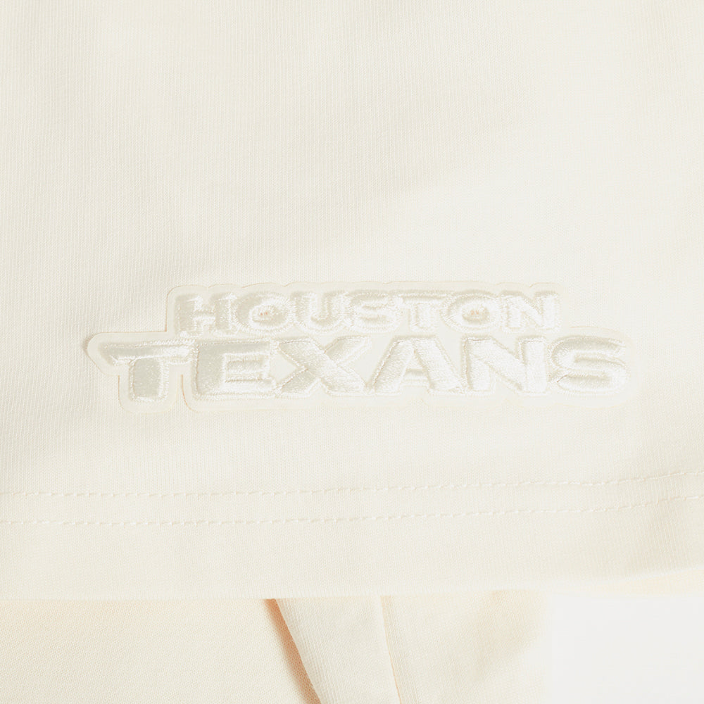 NFL HOUSTON TEXANS NEUTRAL MEN'S COTTON JERSEY DROP SHOULDER TEE (EGGSHELL)