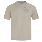 NFL HOUSTON TEXANS NEUTRAL MEN'S COTTON JERSEY DROP SHOULDER TEE (TAUPE)
