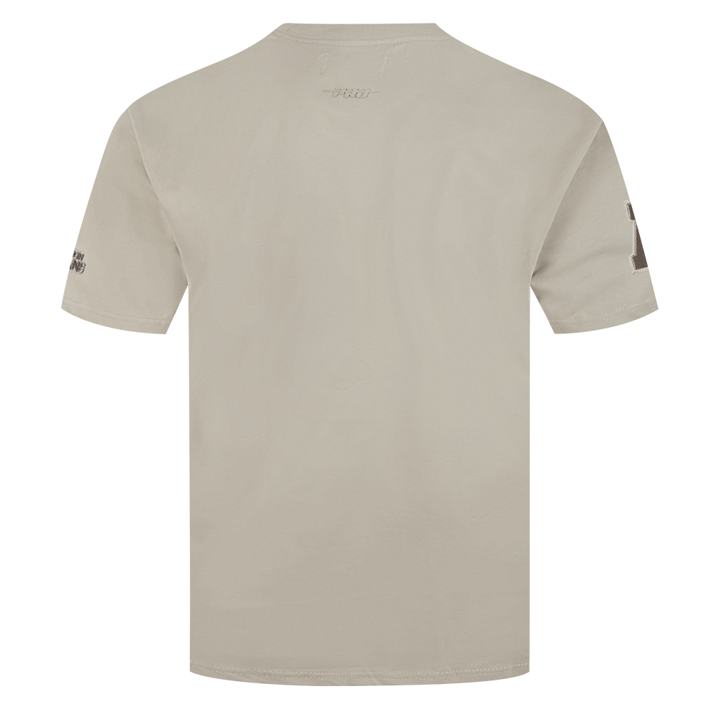 NFL HOUSTON TEXANS NEUTRAL MEN'S COTTON JERSEY DROP SHOULDER TEE (TAUPE)