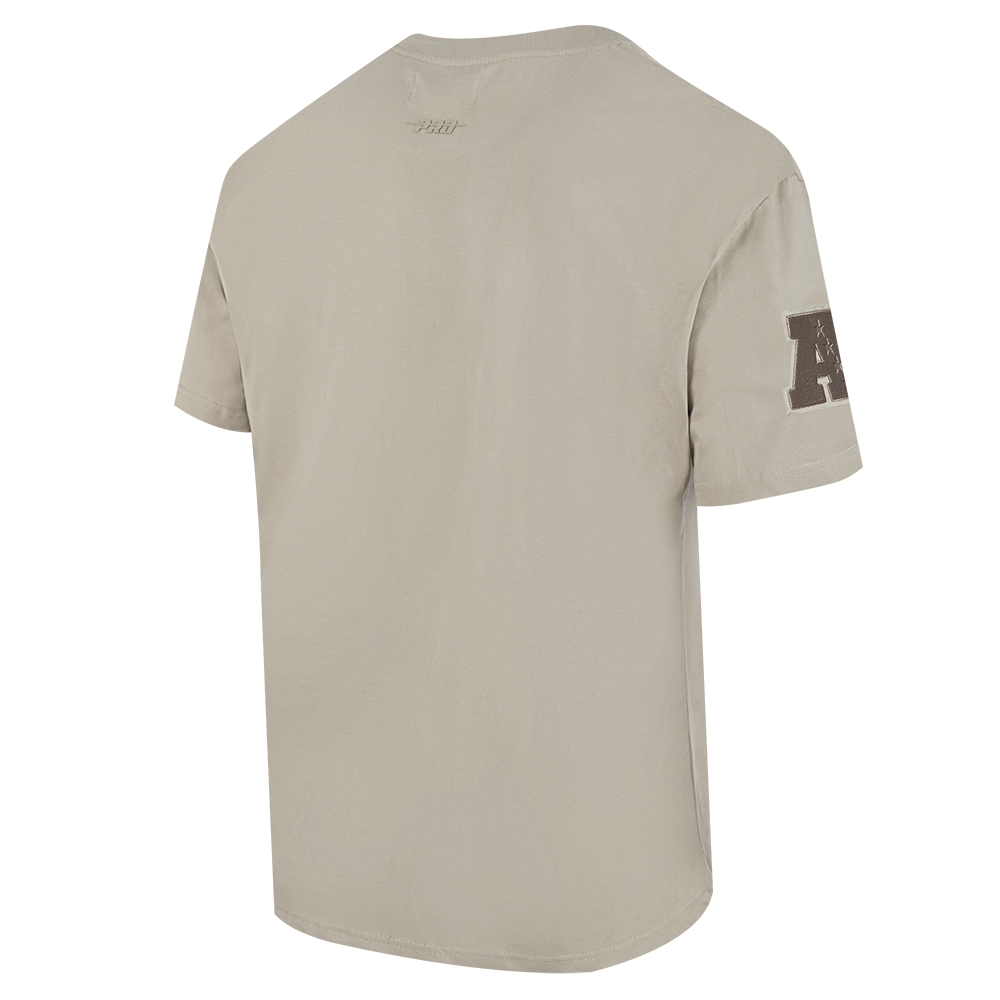 NFL HOUSTON TEXANS NEUTRAL MEN'S COTTON JERSEY DROP SHOULDER TEE (TAUPE)
