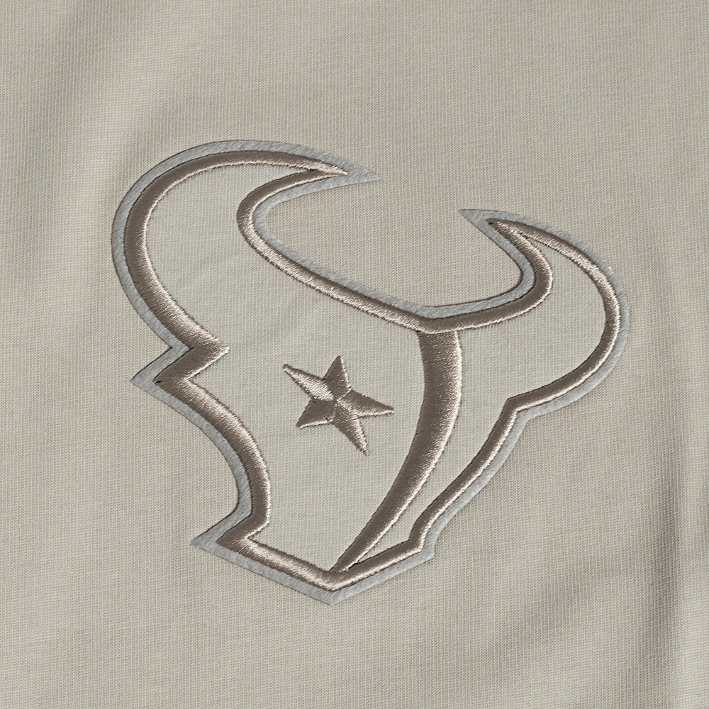 NFL HOUSTON TEXANS NEUTRAL MEN'S COTTON JERSEY DROP SHOULDER TEE (TAUPE)