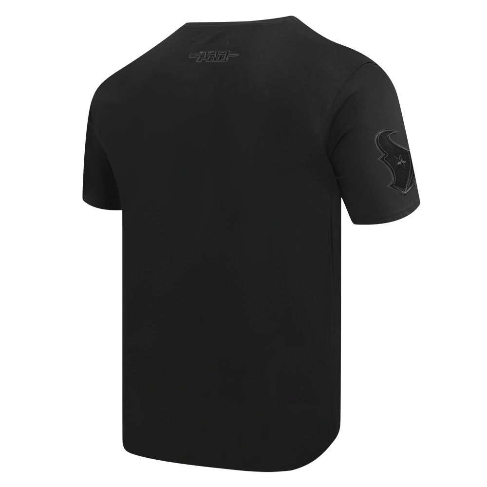 NFL HOUSTON TEXANS TRIPLE BLACK T-SHIRT EN JERSEY SIMPLE POUR HOMME (NOIR)