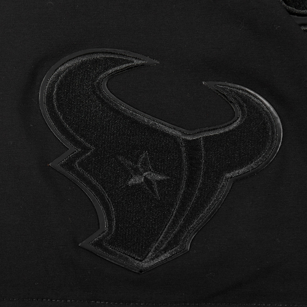 NFL HOUSTON TEXANS TRIPLE BLACK T-SHIRT EN JERSEY SIMPLE POUR HOMME (NOIR)