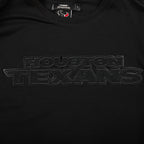 NFL HOUSTON TEXANS TRIPLE BLACK T-SHIRT EN JERSEY SIMPLE POUR HOMME (NOIR)