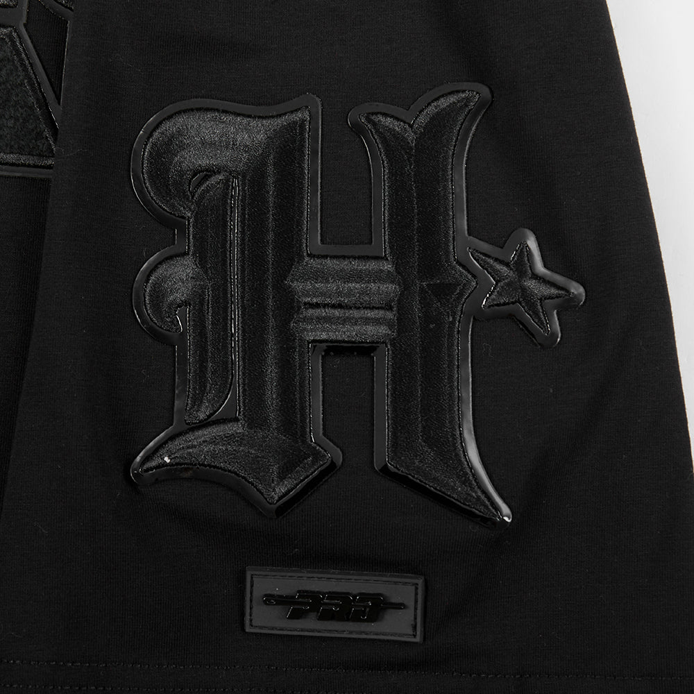 NFL HOUSTON TEXANS TRIPLE BLACK T-SHIRT EN JERSEY SIMPLE POUR HOMME (NOIR)