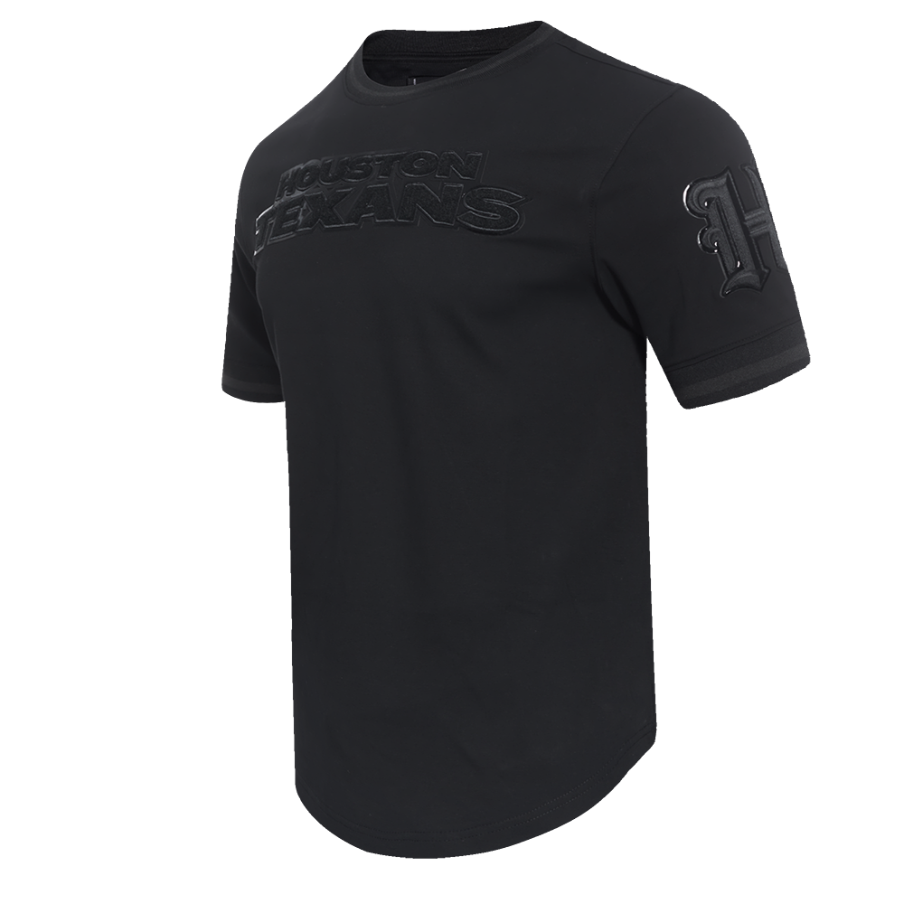 NFL HOUSTON TEXANS TRIPLE BLACK MEN'S DOUBLE KNIT TEE (JET BLACK)