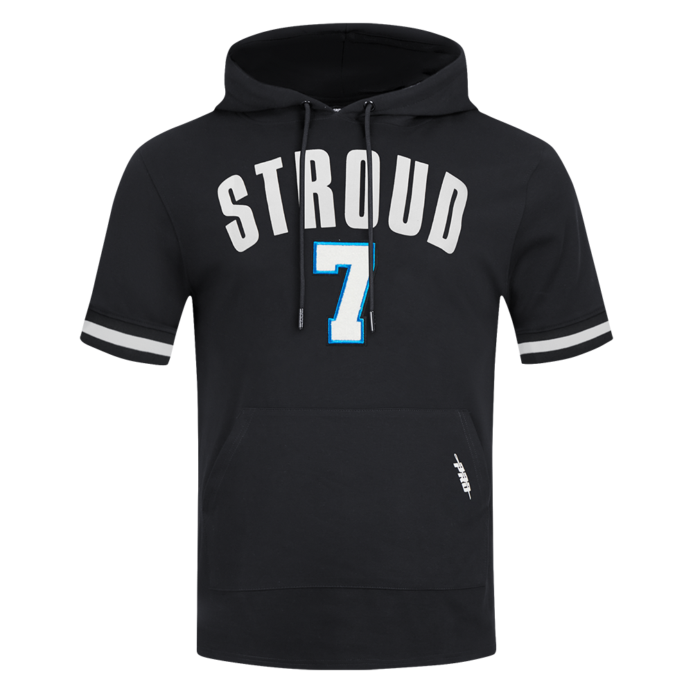 NFL HOUSTON TEXANS CJ STROUD #7 CLASSIC MEN'S SS PO HOODIE (BLACK)