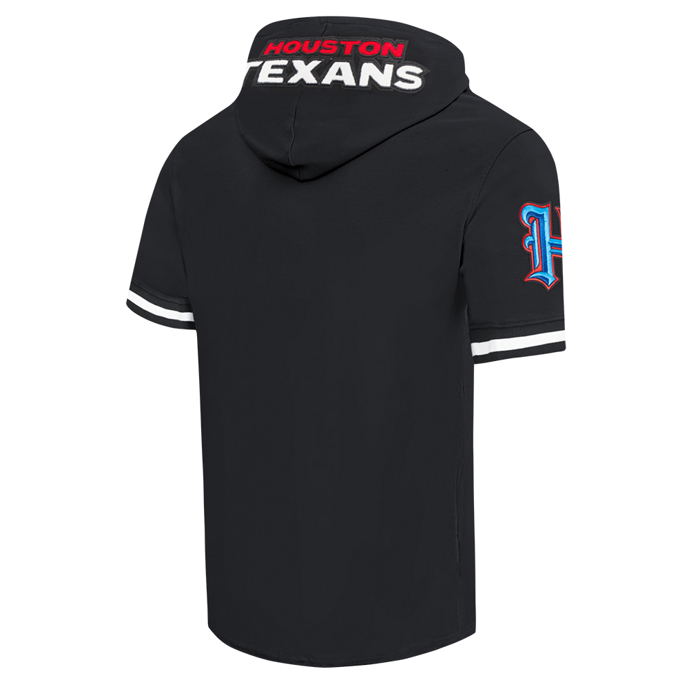 NFL HOUSTON TEXANS CJ STROUD #7 CLASSIC MEN'S SS PO HOODIE (BLACK)