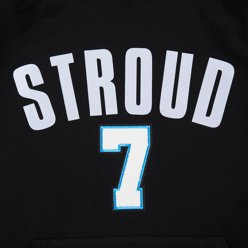NFL HOUSTON TEXANS CJ STROUD #7 CLASSIC MEN'S SS PO HOODIE (BLACK)