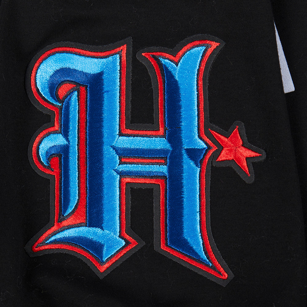NFL HOUSTON TEXANS CJ STROUD #7 CLASSIC MEN'S SS PO HOODIE (BLACK)