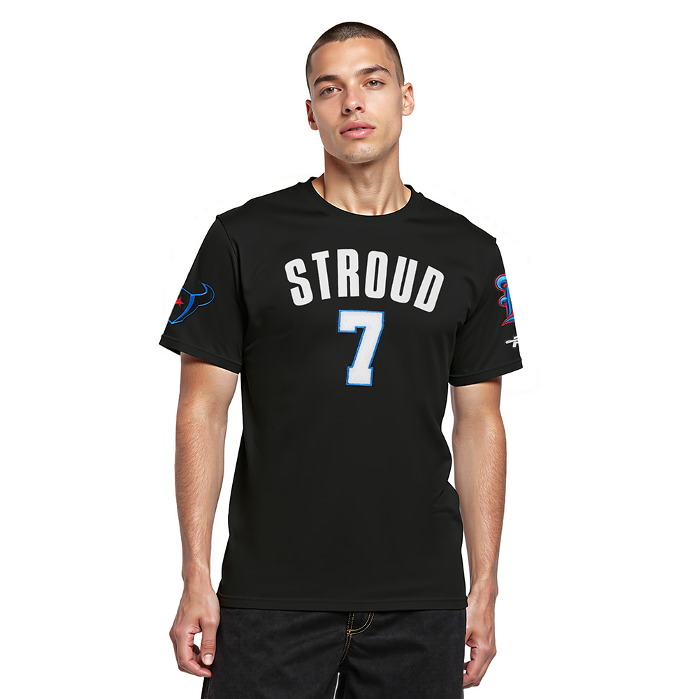 NFL HOUSTON TEXANS CJ STROUD #7 CLASSIC PLAYER NAME AND NUMBER MEN'S (BLACK)