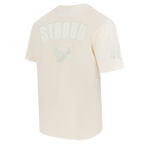 NFL HOUSTON TEXANS CJ STROUD #7 NEUTRAL T-SHIRT EN JERSEY DE COTON À ÉPAULES TOMBANTES POUR HOMME (COQUILLE D'ŒUF)