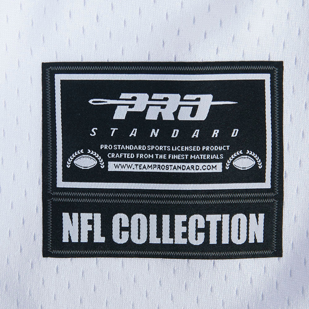 NFL HOUSTON TEXANS CJ STROUD #7 CLASSIC MESH PNN MEN'S MESH BUTTON DOWN SHIRT (WHITE/BLACK/WHITE)