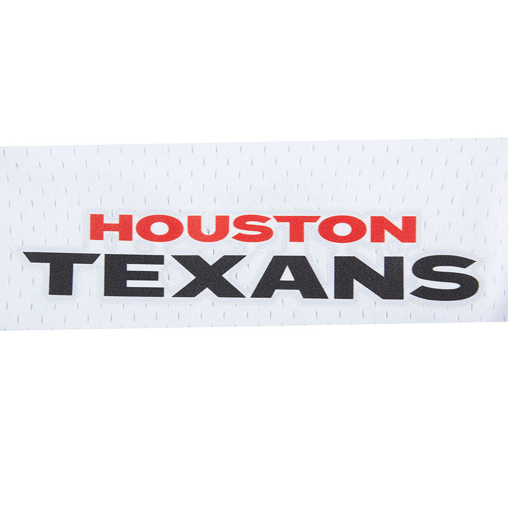 NFL HOUSTON TEXANS CLASSIC MESH SHORT À BANDES POUR HOMME (BLANC/NOIR/BLANC)