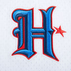 NFL HOUSTON TEXANS CLASSIC MESH SHORT À BANDES POUR HOMME (BLANC/NOIR/BLANC)