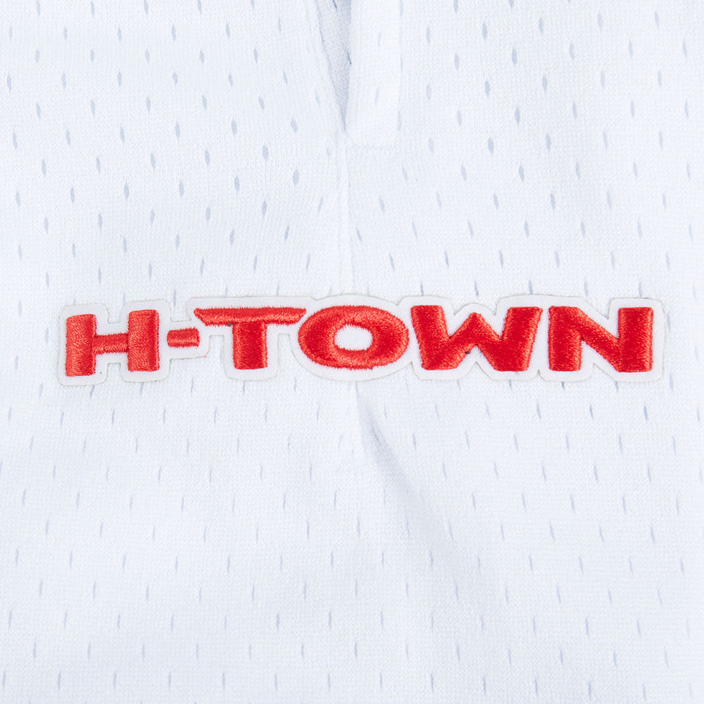 NFL HOUSTON TEXANS CLASSIC MESH SHORT À BANDES POUR HOMME (BLANC/NOIR/BLANC)
