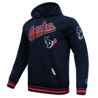 NFL HOUSTON TEXANS SCRIPT TAIL CHANDAIL À CAPUCHON EN MOLLETON CÔTELÉ POUR HOMME (MARINE MINUIT/ROUGE/MARINE MINUIT)